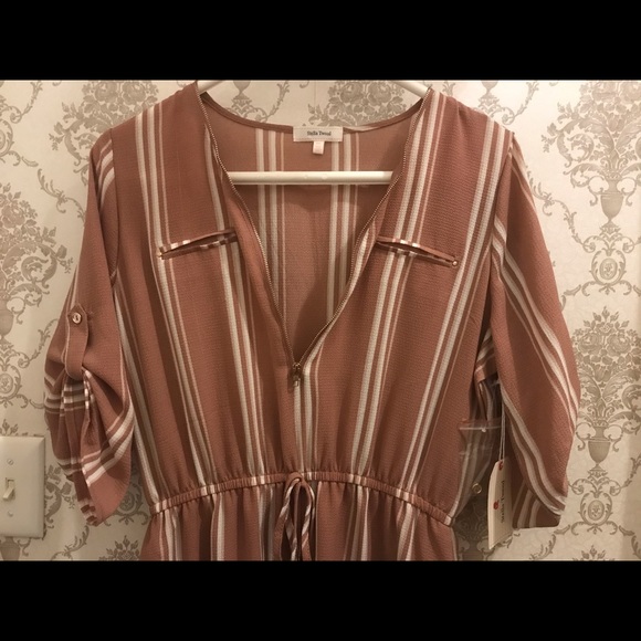 STELLA TWEED STRIPED DRESS (SIZE MEDIUM) - Picture 4 of 8